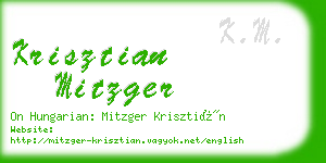 krisztian mitzger business card